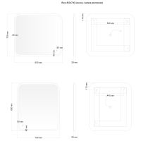 Зеркало Aquanet Вега 80 с подсветкой с сенсорным выключателем арт-330497 — фото 8, Зеркала в ванную комнату