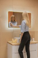 Зеркало Silver Mirrors Incanto 60 LED-00002558 с подсветкой Золото с бесконтактным выключателем и диммером — фото 18, Зеркала в ванную комнату