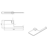 Держатель туалетной бумаги Raglo R301.03.09 с полкой Графит — фото 13, Держатели туалетной бумаги
