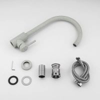 Смеситель для кухни Frap H899 Светло-серый арт-F40899-2 — фото 6, Смесители для кухни