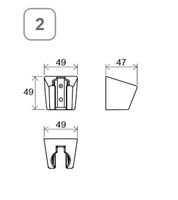 Держатель ручного душа Ravak 612.20 X07P640 Черный матовый — фото 3, Держатели для душа