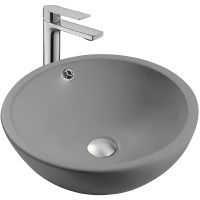 Раковина-чаша Aquatek 44 AQ5354-MG Серая матовая — фото 1, Раковины накладные