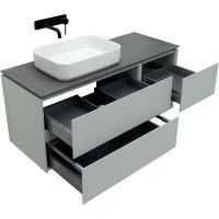 Тумба под раковину Allen Brau Infinity 120 L 1.21005.PWM подвесная Папирус матовый — фото 11, Тумбы под раковину