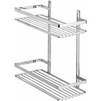 Полка корзина Tekno-tel ES067 Хром — фото 1, Полки для ванной и душа