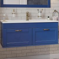 Тумба под раковину Sanflor Ванесса 105 С0002144 подвесная Индиго — фото 1, Мебель для ванной