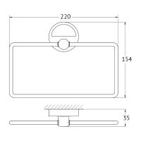 Кольцо для полотенец FBS Luxia Хром арт-LUX 022 — фото 2, Полотенцедержатели