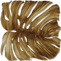 Панно Zambaiti Parati Trussardi VII 18980 Винил на флизелине (3*3) Белый/Коричневый, Листья — фото 1, Обои для стен