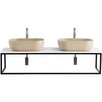 Консоль под раковину BelBagno Etna-Kraft 140 EK-140-ST подвесная Черная матовая — фото 1, Консоли для раковины