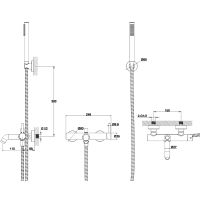 Смеситель для ванны Whitecross Y chrome Y1231CR Хром — фото 3, Смесители