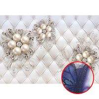 Фреска Ortograf 3D 6696 Фактура бархат серебро FX-S Флизелин (3,9*2,7) Белый/Бежевый, Цветы/Абстракция — фото 1, Фрески