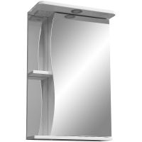 Зеркальный шкаф Stella Polar Волна Верея 50 SP-00000032 с подсветкой Белый — фото 1, Зеркальные шкафы в ванную