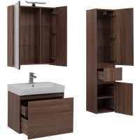 Комплект мебели для ванной Aquanet Нью-Йорк 70 211660 подвесной Шпон Орех — фото 7, Комплекты мебели для ванной