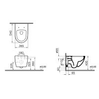 Товар: Унитаз Vitra Sento Rim-ex 7748B083-0101 подвесной Черный матовый без сиденья - фото 5 Унитаз Vitra Sento Rim-ex 7748B083-0101 подвесной Черный матовый без сиденья — фото 5, Подвесные унитазы
