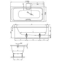 Стальная ванна Bette Select 170x75 3412-000 с шумоизоляцией — фото 8, Ванны