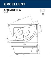 Товар: Акриловая ванна Excellent Aquarella 170x110 L WAEX.ARL17.ULTRA.BR с гидромассажем - фото 10 Акриловая ванна Excellent Aquarella 170x110 L WAEX.ARL17.ULTRA.BR с гидромассажем — фото 10, Ванны