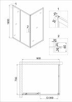 Товар: Душевой уголок Niagara Nova 90х70 NG-42-9AG-A70G профиль Холодное золото стекло прозрачное - фото 4 Душевой уголок Niagara Nova 90х70 NG-42-9AG-A70G профиль Холодное золото стекло прозрачное — фото 4, Душевые уголки