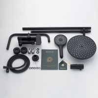 Душевая система Splenka S05.24.06 Черная матовая — фото 11, Душевые стойки