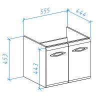 Тумба под раковину Bellezza Джела 60 4639809540019 подвесная Белая — фото 2, Мебель для ванной