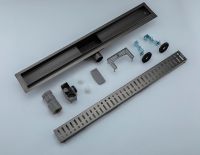 Товар: Душевой лоток Gappo G88007-39 с решеткой Оружейная сталь - фото 5 Душевой лоток Gappo G88007-39 с решеткой Оружейная сталь — фото 5, Душевые лотки