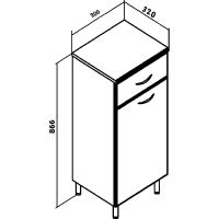 Товар: Тумба Runo Эконом 30 00000000112 с бельевой корзиной Белая - фото 3 Тумба Runo Эконом 30 00000000112 с бельевой корзиной Белая — фото 3, Комоды и тумбы для ванной комнаты