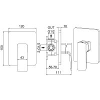 Смеситель для душа Allen Brau Infinity Черный матовый арт-5.21015-31 — фото 9, Смеситель для душа