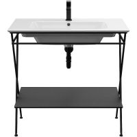 Консоль под раковину Kerama Marazzi Piano Next 85 PIA.N.85\BLK Черная матовая — фото 1, Консоли для раковины