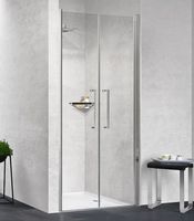 Душевая дверь Novellini Young 80 Y22B77-1K профиль Хром стекло прозрачное — фото 2, Душевые двери в нишу