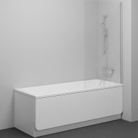 Шторка на ванну Ravak Nexty NVS1-80 7O840U00Z1 профиль Сатин стекло Transparent — фото 2, Неподвижные шторки для ванной