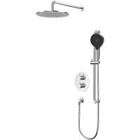 Душевая система Whitecross Y brushed nickel YSET09TOPNIB с термостатом Брашированный никель — фото 1, Душевое оборудование. Душевая программа