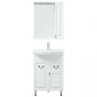 Тумба под раковину Corozo Элегия ретро 60 SD-00000010 Белая — фото 4, Мебель для ванной