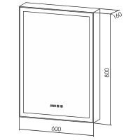 Зеркальный шкаф Silver Mirrors Киото-3 60 LED-00002824 с подсветкой Черный — фото 16, Зеркальные шкафы в ванную