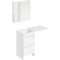 Тумба с раковиной Orange Sistema 110 L ST-110TUW+RAL Белая глянцевая — фото 12, Тумбы с раковиной