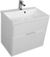 Тумба под раковину Aquanet Латина 70 180032 подвесная 2 ящика Белая — фото 3, Мебель для ванной