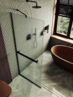 Товар: Душевая перегородка Maybah Glass MGD-731-6у 790x1950 в узком профиле Черный стекло сатиновое - фото 4 Душевая перегородка Maybah Glass MGD-731-6у 790x1950 в узком профиле Черный стекло сатиновое — фото 4, Душевые перегородки