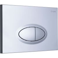 Клавиша смыва Logan Oval 297678 Хром матовый — фото 1, Комплектующие для душевого оборудования