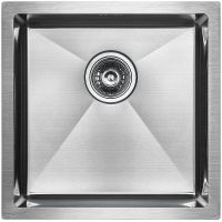 Кухонная мойка Paulmark Gerberg 44 Uni PM254444-BS Брашированная сталь — фото 1, Кухонные мойки