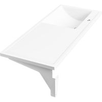 Товар: Раковина Paola Magenta 110 L с местом под стиральную машину Белая глянцевая - фото 4 Раковина Paola Magenta 110 L с местом под стиральную машину Белая глянцевая — фото 4, Раковины