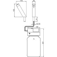 Диспенсер для жидкого мыла Nofer Хром арт-03312.B — фото 2, Диспенсеры для жидкого мыла