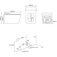 Унитаз биде Abber Rechteck AC1215S подвесной с сиденьем Микролифт — фото 21, Умные унитазы