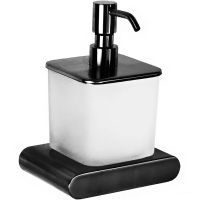 Дозатор для жидкого мыла Remer Lounge LN13CFP Черный хром брашированный — фото 1, Дозаторы