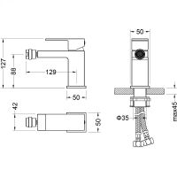 Смеситель для биде Aquatek Либра Черный матовый арт-AQ1618MB — фото 2, Смесители для биде