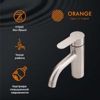Смеситель для раковины Orange Steel M99-021ni Никель — фото 6, Смесители для раковины