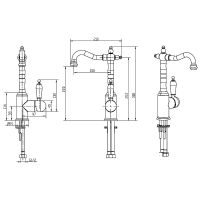 Смеситель для раковины Boheme Medici Ripresa 302 Бронза — фото 3, Смесители