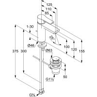 Смеситель для раковины Kludi Zenta SL 482903965 Черный матовый — фото 2, Смесители
