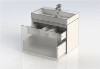 Тумба с раковиной Aquanet Йорк 60 212591 подвесная Белый глянец — фото 4, Тумбы с раковиной