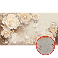 Фреска Ortograf 3D 33485 Фактура бархат золото FX-G Флизелин (4,8*2,7) Бежевый, Цветы/Абстракция арт-33485 (бархат золото FX-G) — фото 1, Фрески