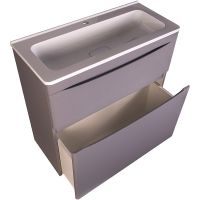 Тумба под раковину Style Line Бергамо мини 90 Люкс Plus Серая антискрейч арт-СС-00002362 — фото 3, Тумбы под раковину