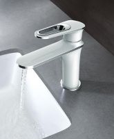 Смеситель для раковины Frap H49 F1049 Белый Хром — фото 8, Смесители для раковины