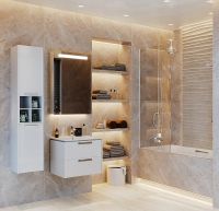 Тумба под раковину Roca Lago 60 857295806 подвесная Белый глянец — фото 3, Мебель для ванной