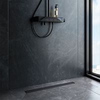 Душевой лоток AM.PM MasterFlow 70 W01SC-U11-070-04BM с Черной матовой решеткой / под плитку Tile — фото 16, Душевые лотки